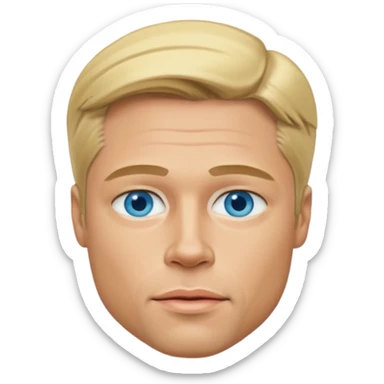 brad pitt blond hair sticker