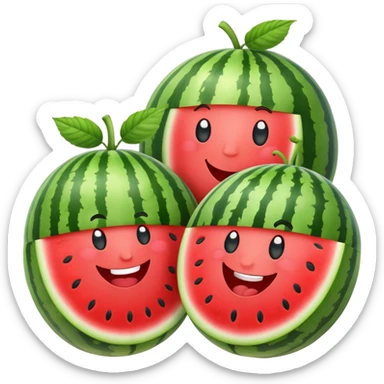 Two watermelons saying I love you sticker