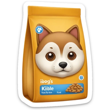 Pet food bag, kibble or pellets sticker