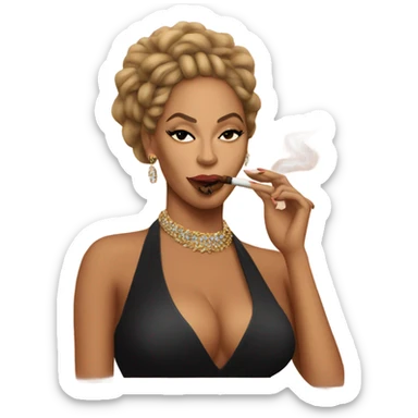 beyoncé with a cigar sticker