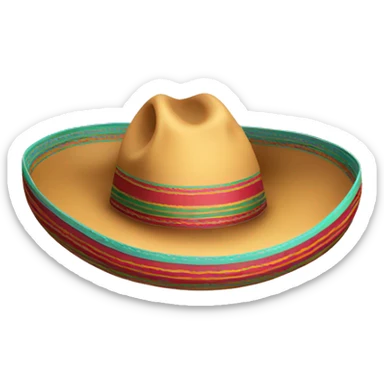 Mexican sombrero small sticker
