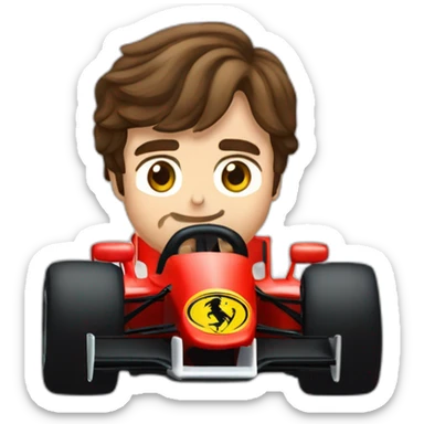 fernando alonso driving a ferrari f1 sticker