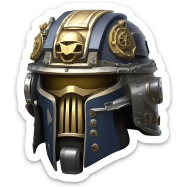 A warhammer 40k space marine helmet  sticker