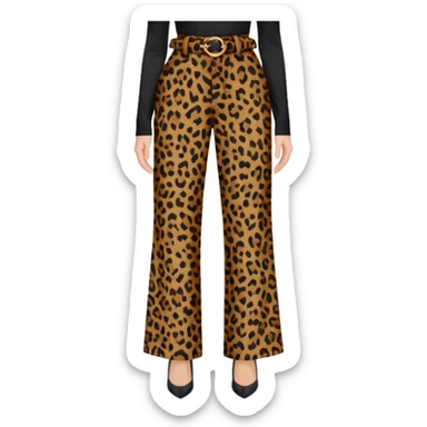 leopard print trouser sticker