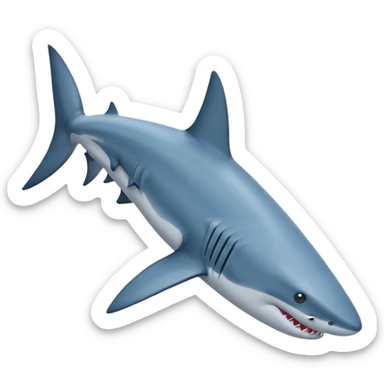 Requin avec trois chaussures nike bleu au bout de chaque nageoir sticker