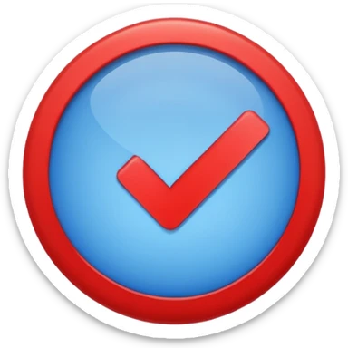 You make me a girl with a uniform diameter like a verification bag, which should look like a blue color with a white tick mark in the middle and a cut mark around the blue color.You make me an emoji that I can use as text. sticker