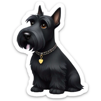 Black Scottish terrier looking posh sticker