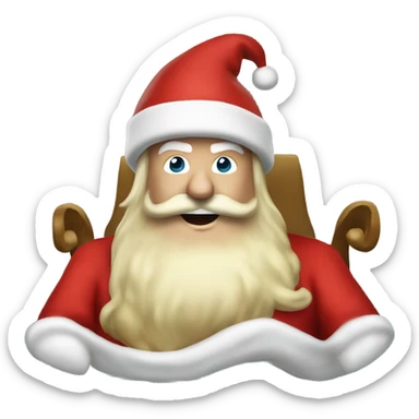 Donald Trump as Santa Claus on his sleigh  sticker