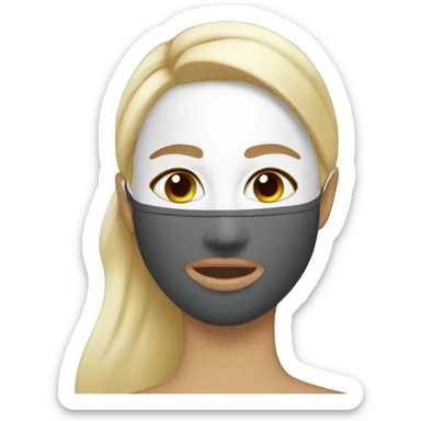 face mask skincare sticker
