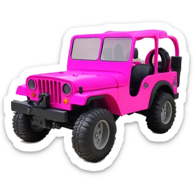 Hot Pink Willy’s  army jeep rc car sticker