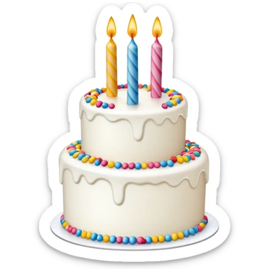 27 birthday cake  sticker