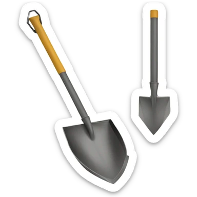 shovel digging with mine lab metal detector  sticker
