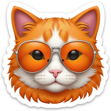 Cat with sunglasses sticker