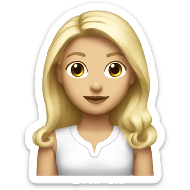 White with blonde hair University of Alabama Crimsonette sticker