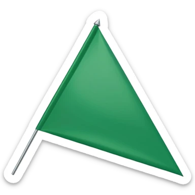 Green triangle flag sticker