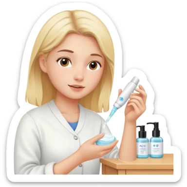 aesthetic girly evening routine  sticker