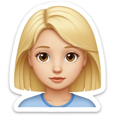 Coloring girl blond sticker