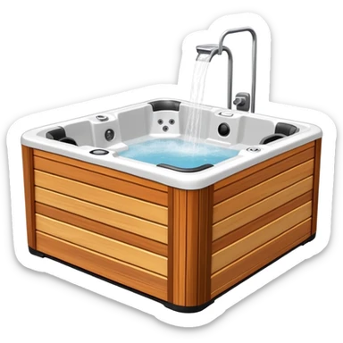bubbling jacuzzi hot tub with steam sticker