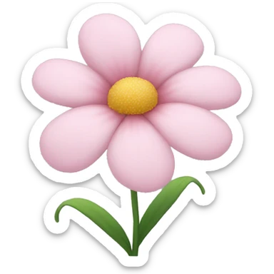 soft pink flower sticker