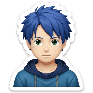 dabi from my hero academia with a cute expression sticker