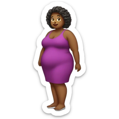 obesity women sticker