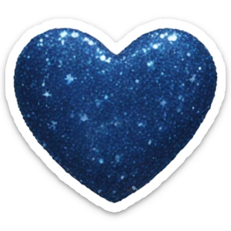 sparkly navy heart sticker