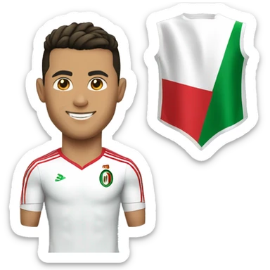 Cr7 avec le maillot de l'Algérie  sticker