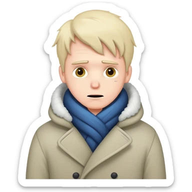 freezing man sticker