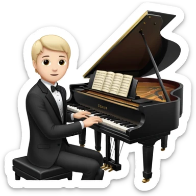 Piano recital sticker