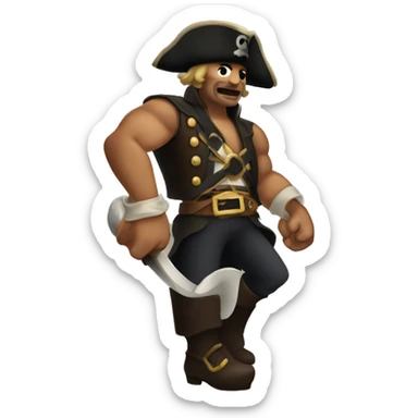 Strong arm pirate sticker