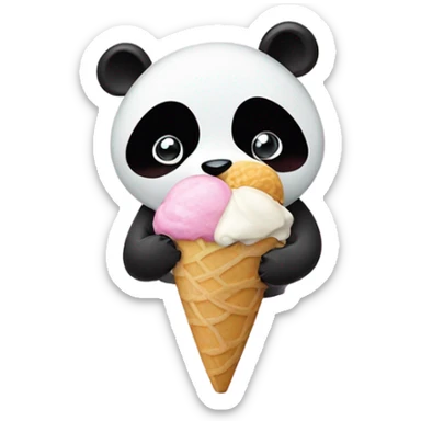 Panda eating ice cream

 sticker