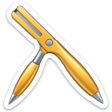 generate me a metalic cutter sticker