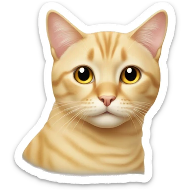 blonde cat with hazel eyes sticker