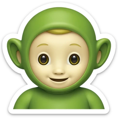 teletubby green sticker
