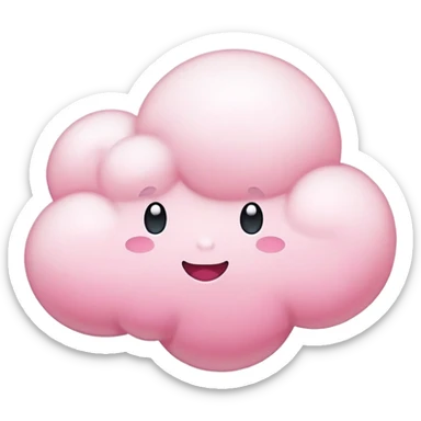 pink poof  sticker
