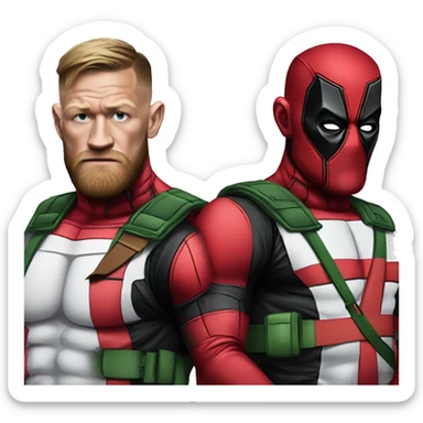 conor mcgregor costume Deadpool sticker