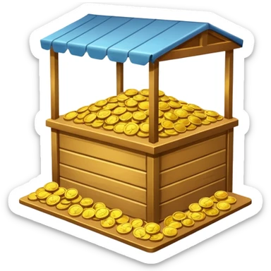 Stalls with Coins  sticker