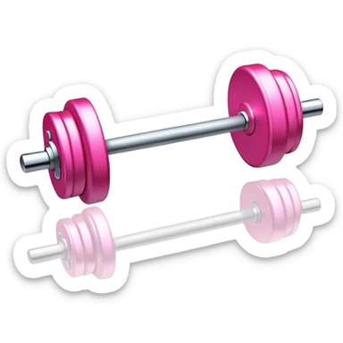 Pink barbell sticker