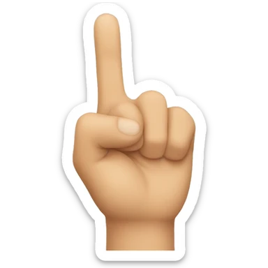 hand with two fingers up sticker