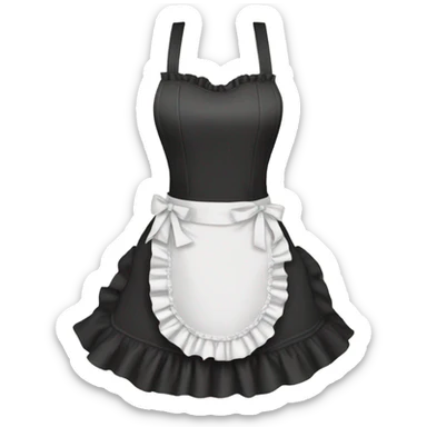apron you tie at the waist with ruffle trim  sticker
