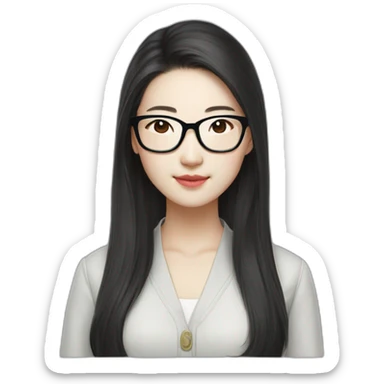 Liu yi fei with glasses sticker