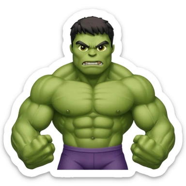 Alien buff as hulk sticker