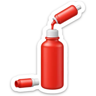 red glue bottle  sticker