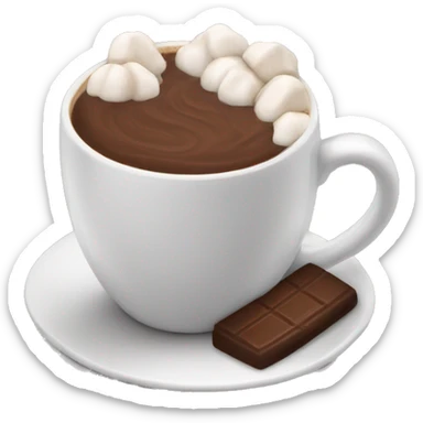 Hot chocolate black cup sticker