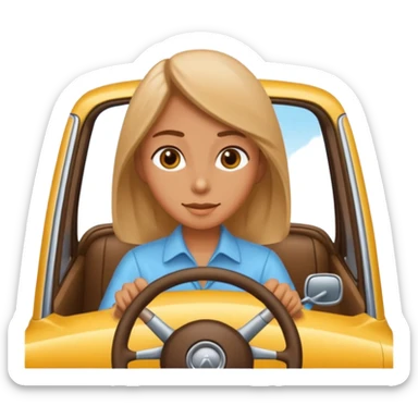 Almond driving a car sticker