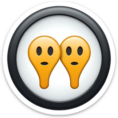 2 exclamation marks in a circle with white colour and its background colour colour must be light blue sticker