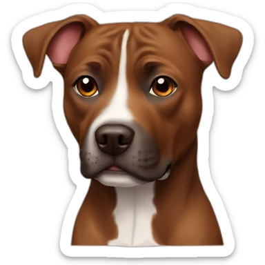 Brown Staffy dog sticker
