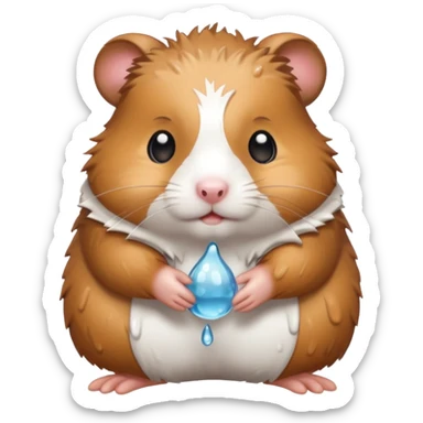 wet hamster  sticker