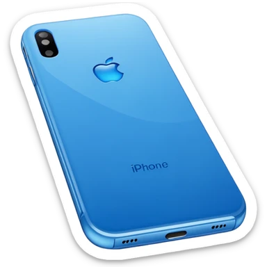 blue iphone 17 sticker