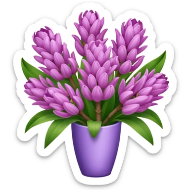 a light margenta bouquet of Hyacinth sticker